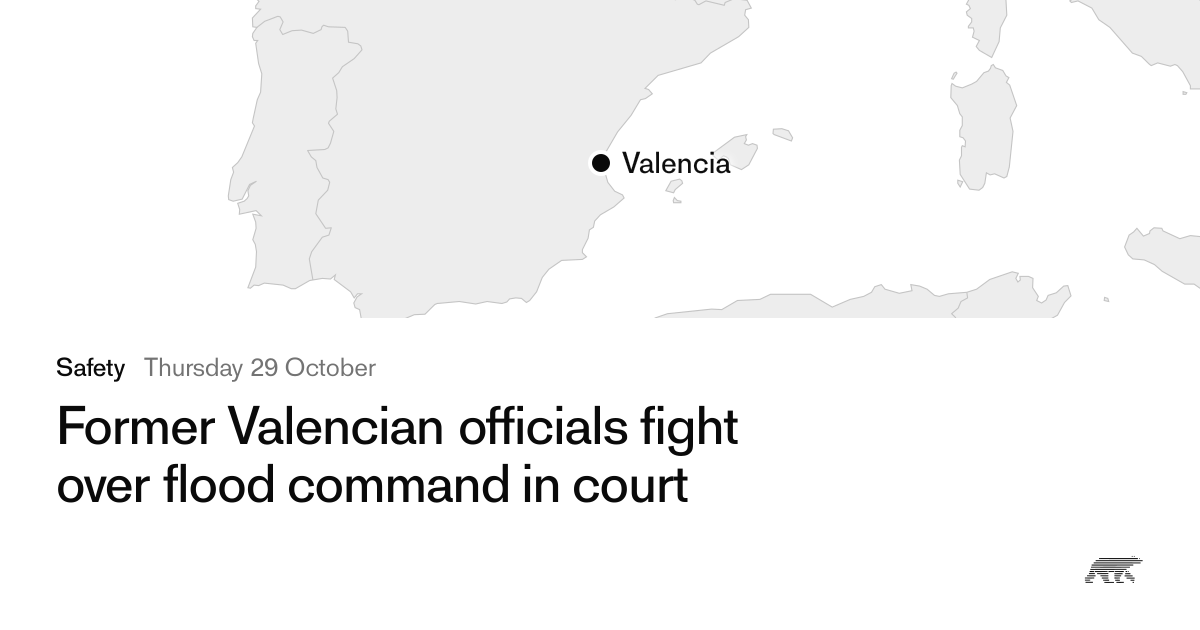 Former Valencian officials fight over flood command in court · Pollar