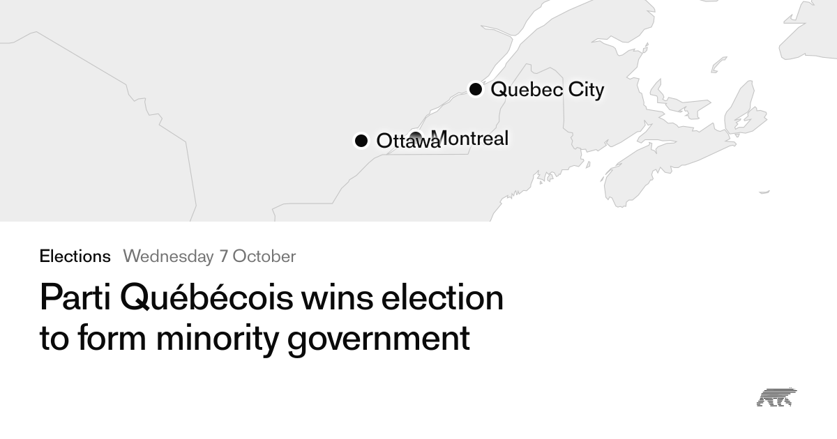 Parti Québécois wins election to form minority government · Pollar