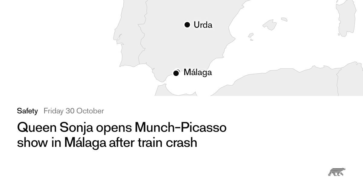 Queen Sonja opens Munch-Picasso show in Málaga after train crash