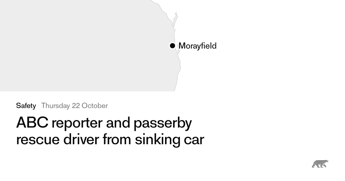 ABC reporter and passerby rescue driver from sinking car · Pollar