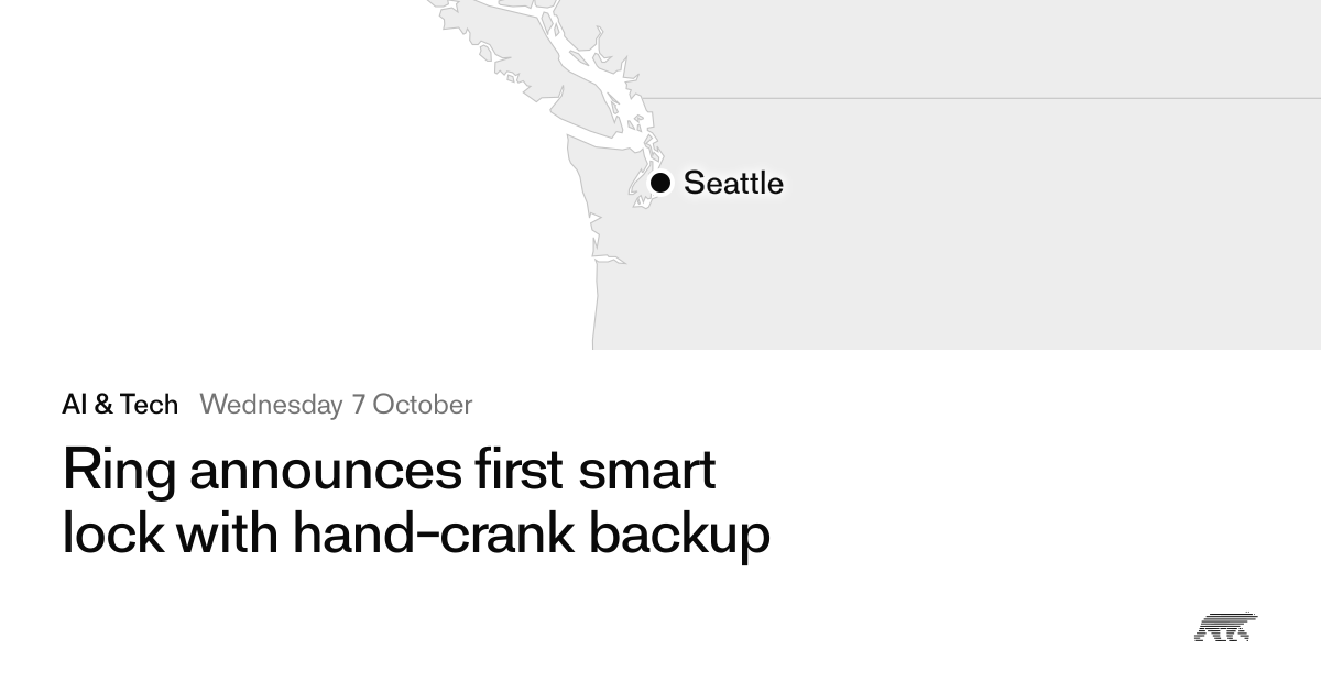 Ring announces first smart lock with hand-crank backup · Pollar