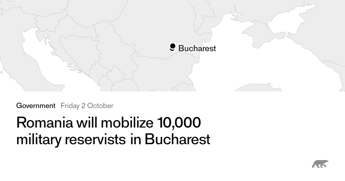 Romania will mobilize 10,000 military reservists in Bucharest · Pollar
