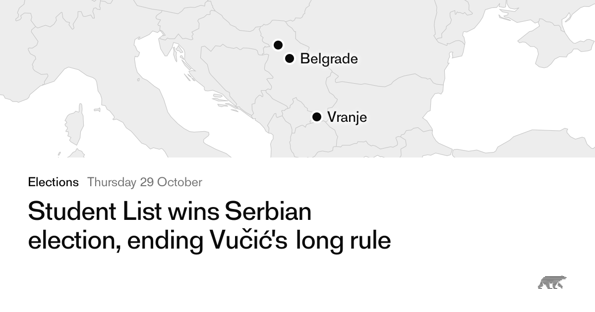 Student List wins Serbian election, ending Vučić's long rule · Pollar