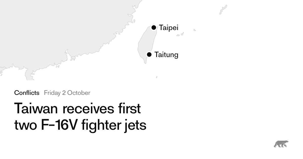 Taiwan receives first two F-16V fighter jets · Pollar