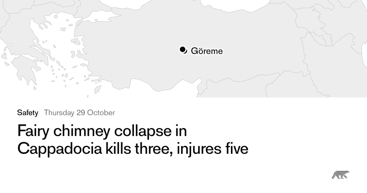 Two dead as fairy chimney collapses in Cappadocia · Pollar
