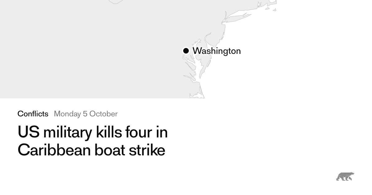 US military kills four in Caribbean boat strike · Pollar