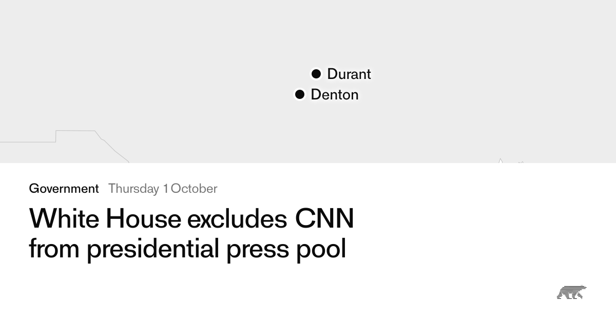 White House excludes CNN from presidential press pool · Pollar