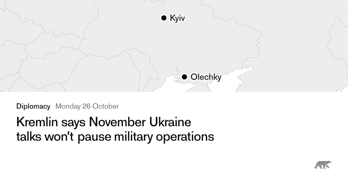 Zelensky confirms November talks with Russia under US mediation
