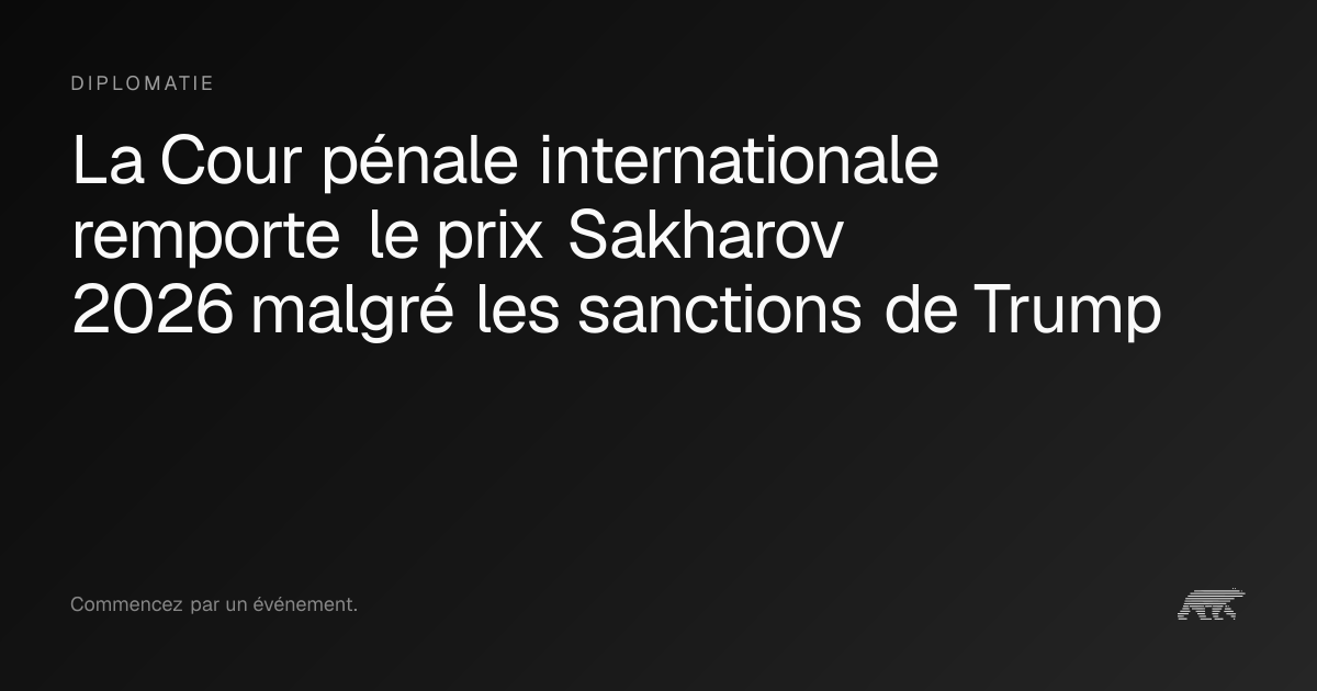 La CPI remporte le prix Sakharov · Pollar