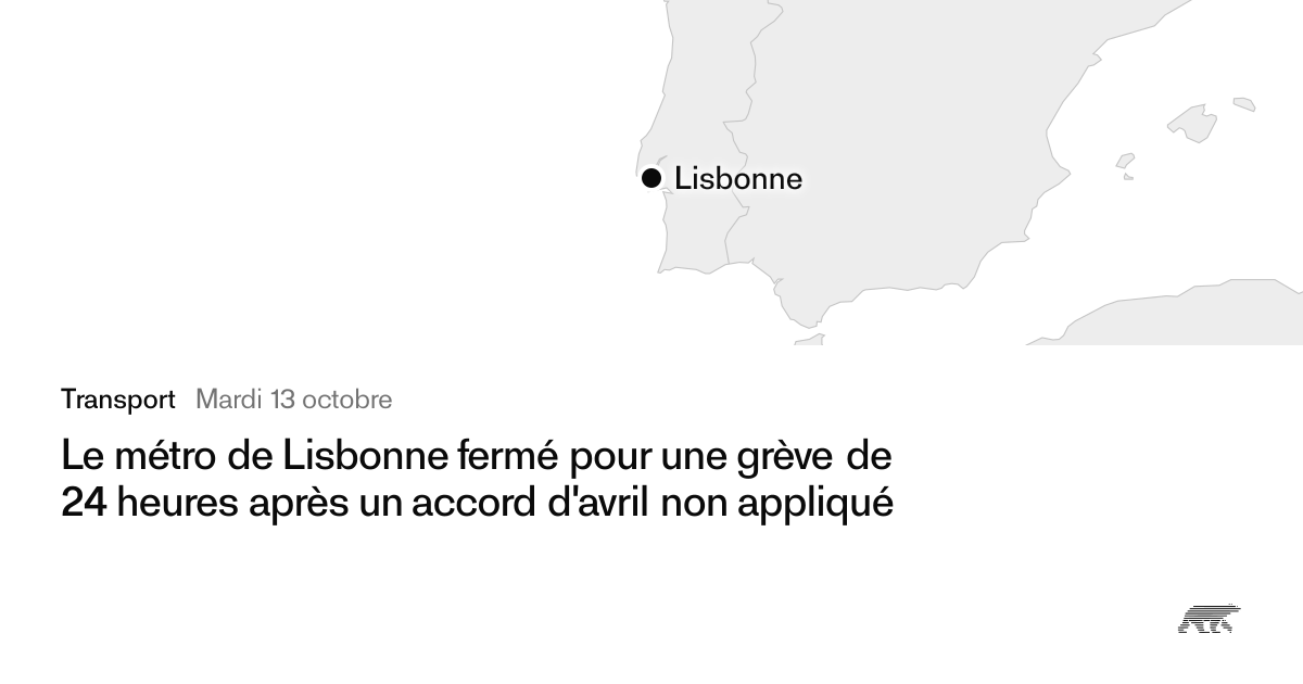 Grève du métro de Lisbonne mercredi · Pollar