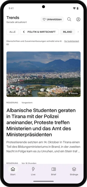 Startseite, Android