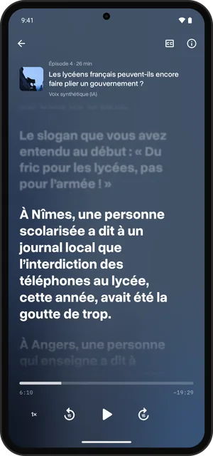 Lecteur Pollar Sounds, Android
