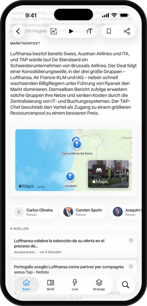 Quellen eines Artikels, iPhone